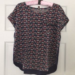 KUT short sleeve shirt in geometric print